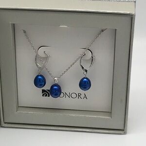 Honora Pearl Earring and Necklace Set, NWT $100.   NWT